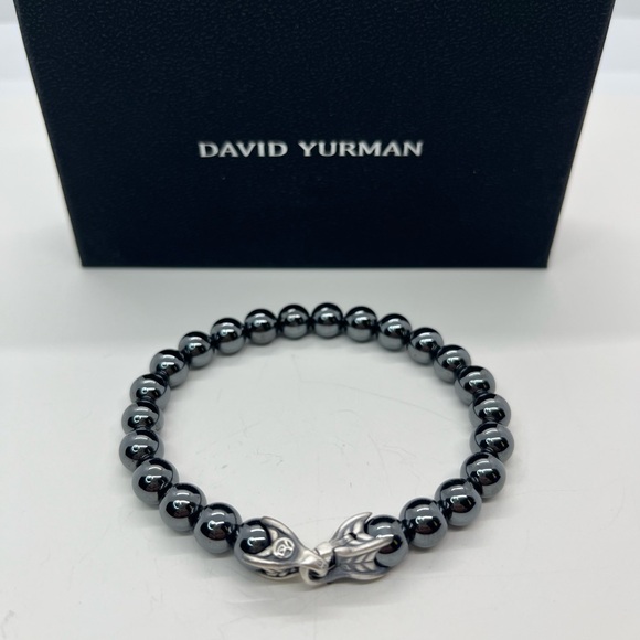 David Yurman hematite spiritual bead bracelet 8mm - Picture 1 of 5